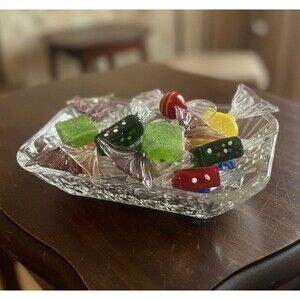 Vintage Style Glass Faux Wrapped Candy Decorative Display Pieces Colorful 17 PCS